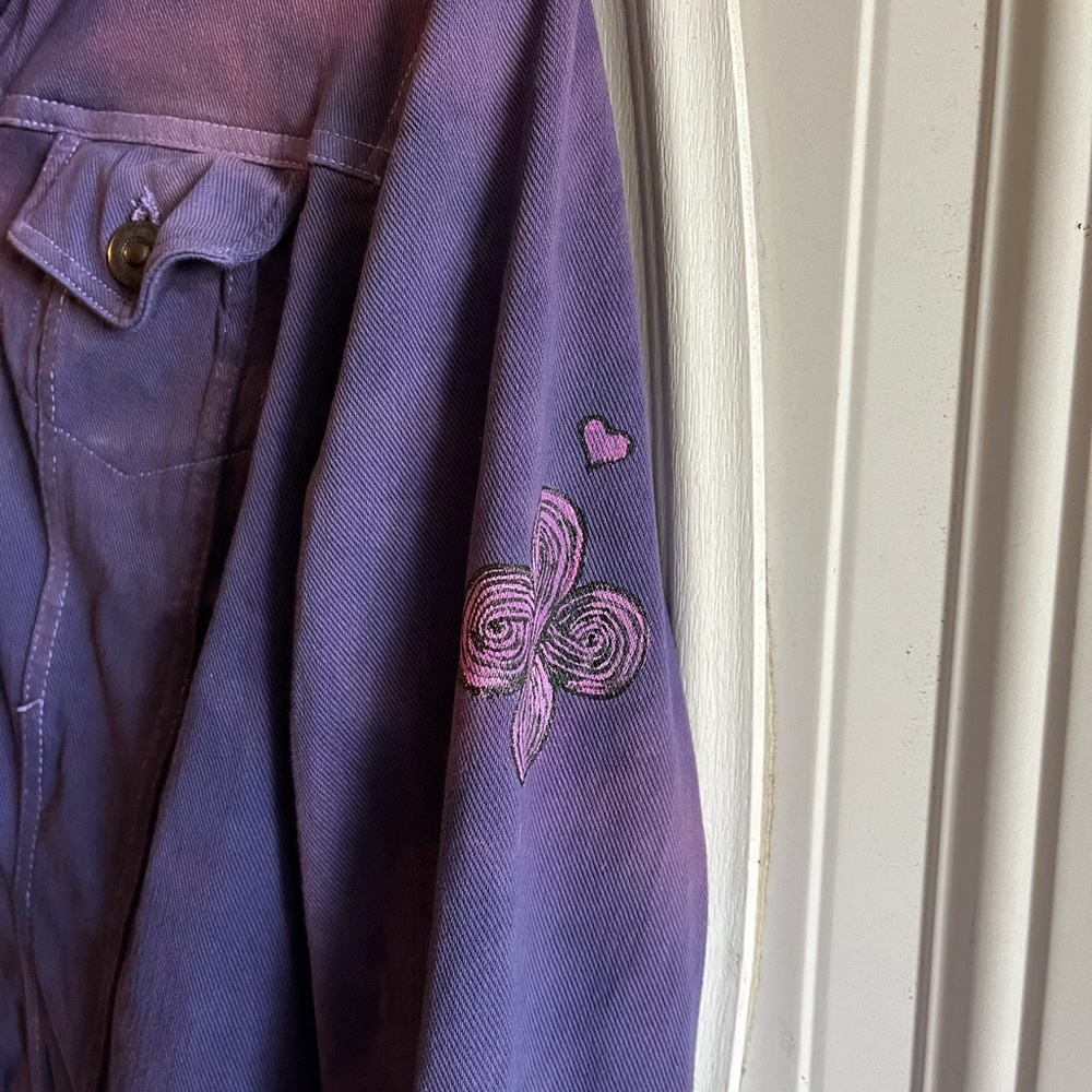 Purple denim  Jacket with Dreamcatcher Design